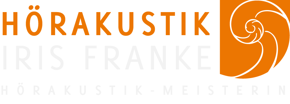 Wortmarke Hörakustik Iris Franke + stilisierte Muschel